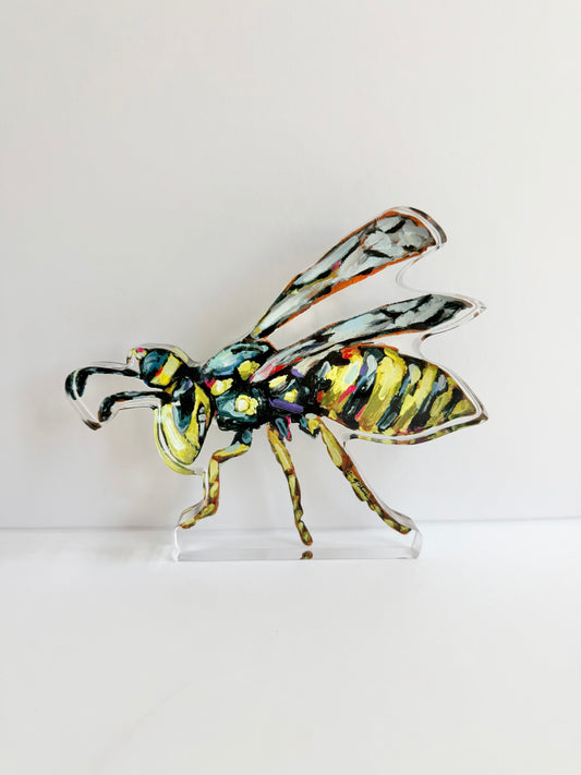 "Yellow Jacket" acrylic shelfie