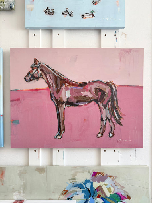 "Rose In the Dust" Horse 40X30 canvas print