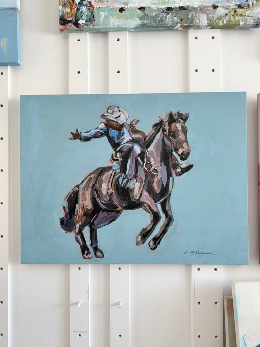 "Rodeo Cowboy" 40X30 canvas print