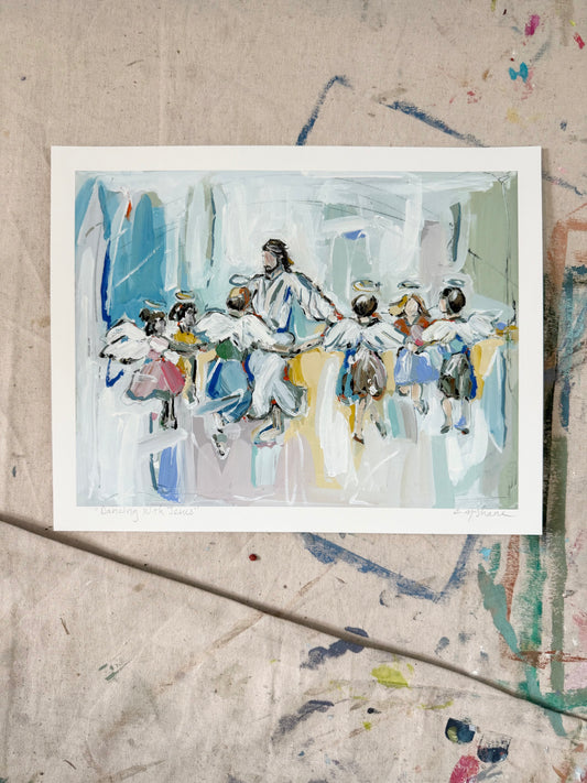 "Dancing With Jesus" hand signed paper print