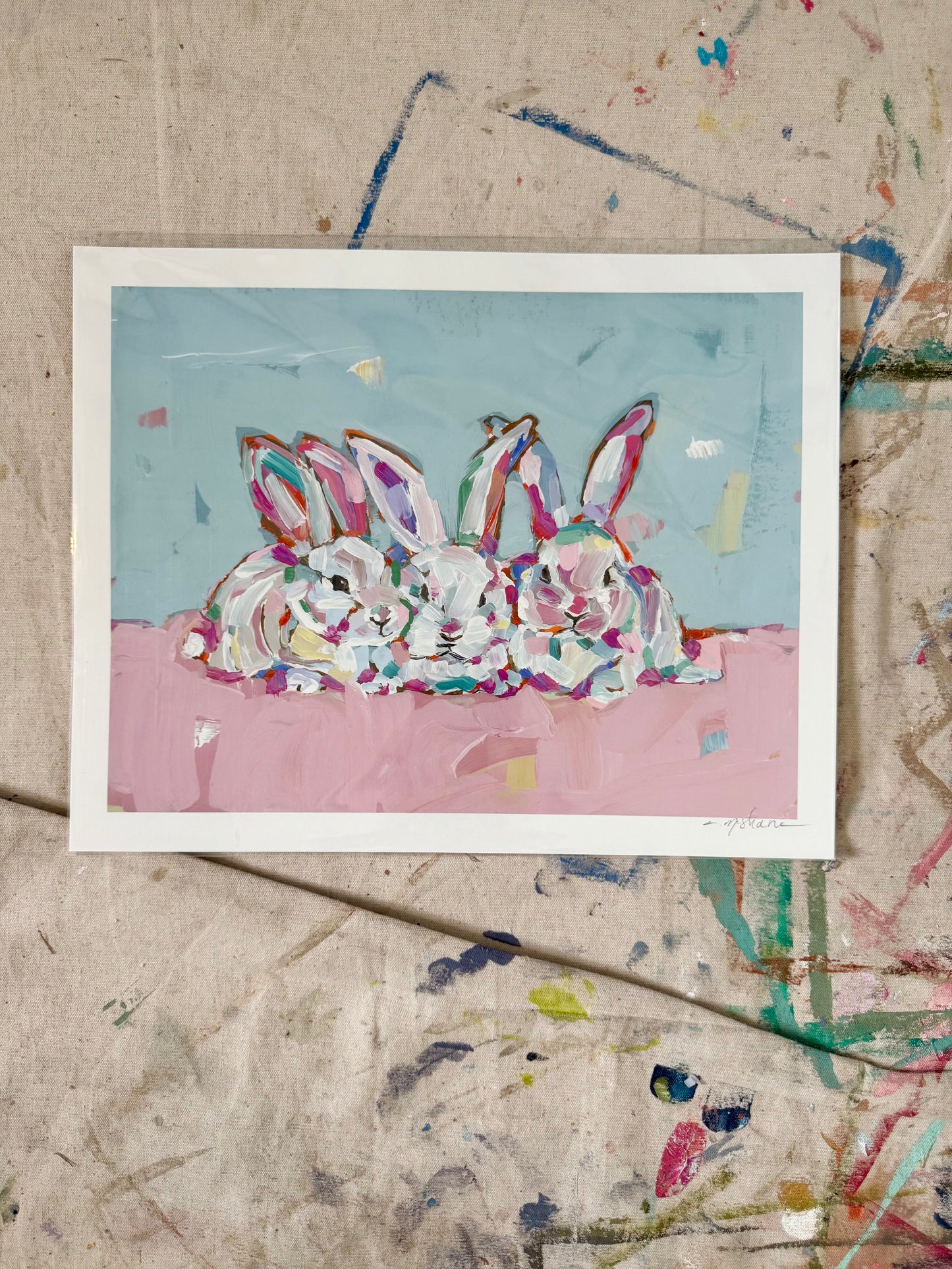 "Hip Hap Hop" hand signed paper print