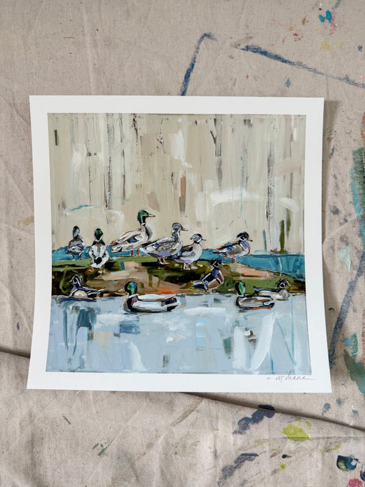 "Mound Party" hand signed paper print