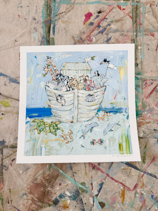 "Noah's Ark IV" hand signed paper print