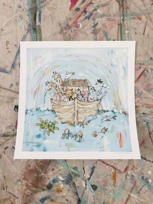 "Noah's Ark III" hand signed paper print