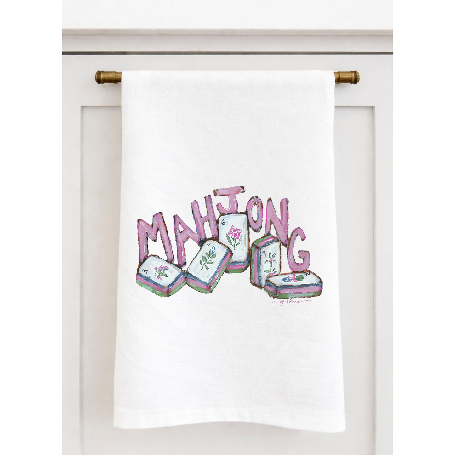 "Mahjong Tiles" Tea Towel