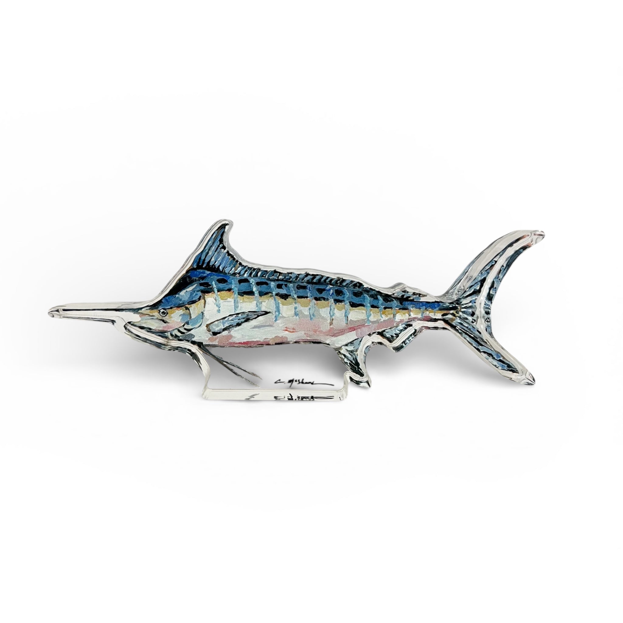 Blue Marlin Acrylic Tabletop Art – Chelsea McShane Art