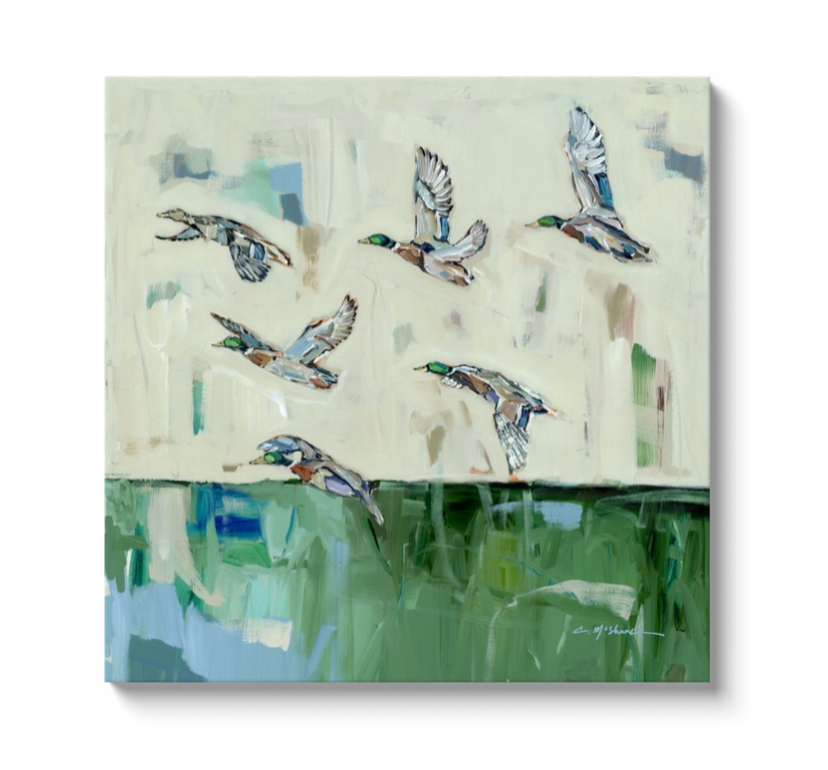 "Mallards Calling" on canvas
