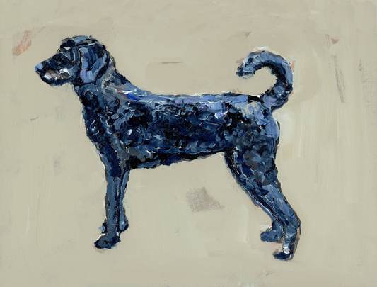 "Black Labradoodle" on paper