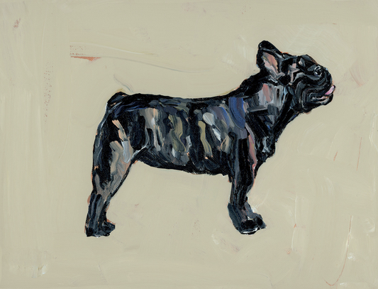 "Frenchie (brindle)" on paper