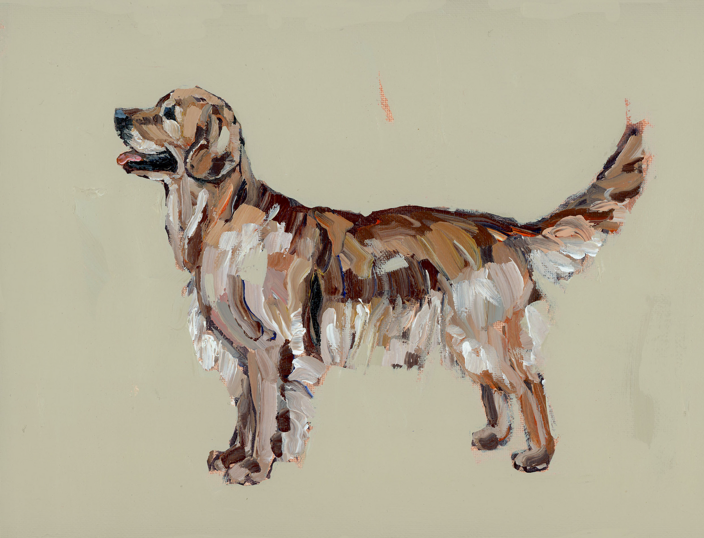 "Golden Retriever Dark" on paper
