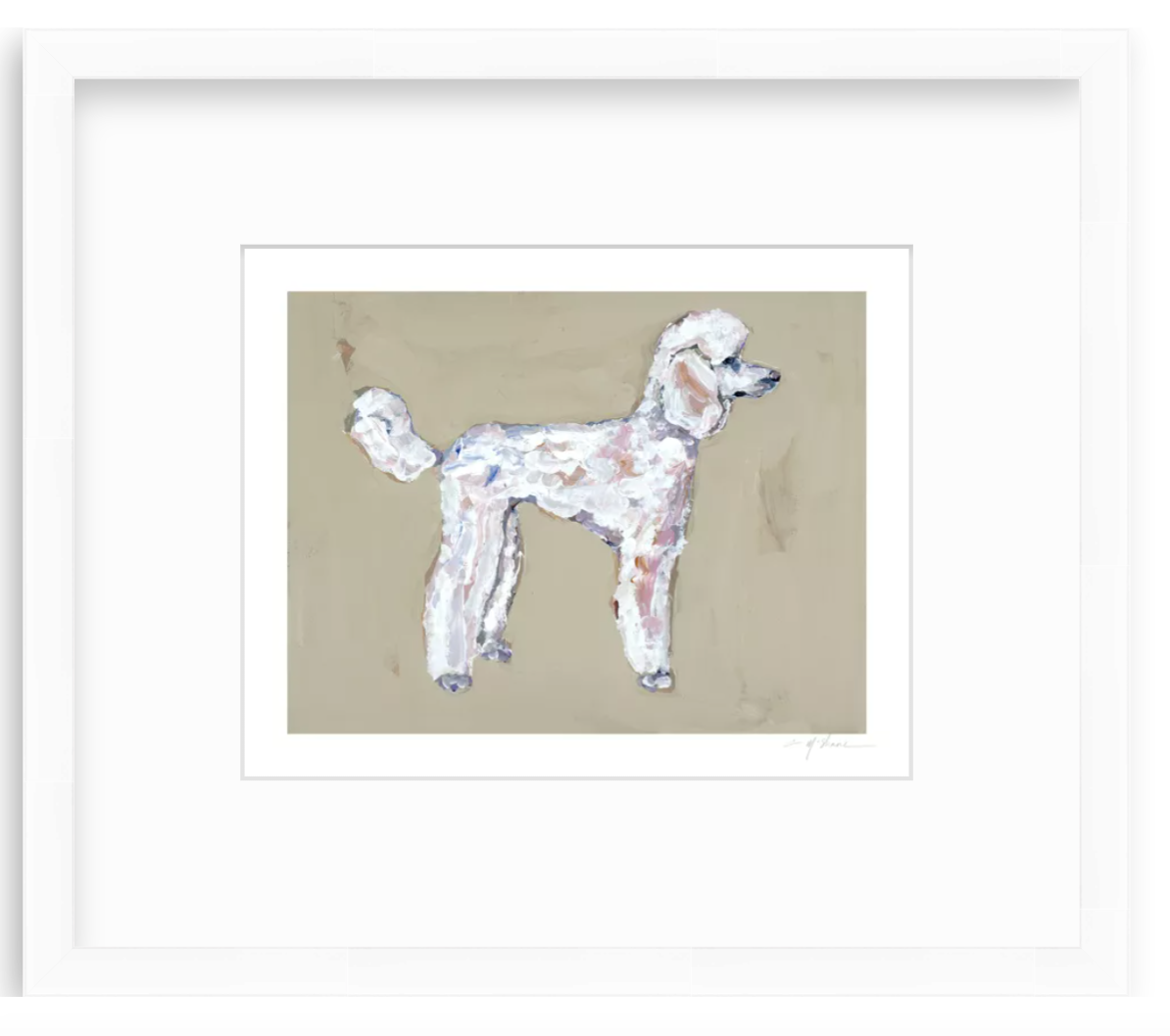 "Poodle White" on paper