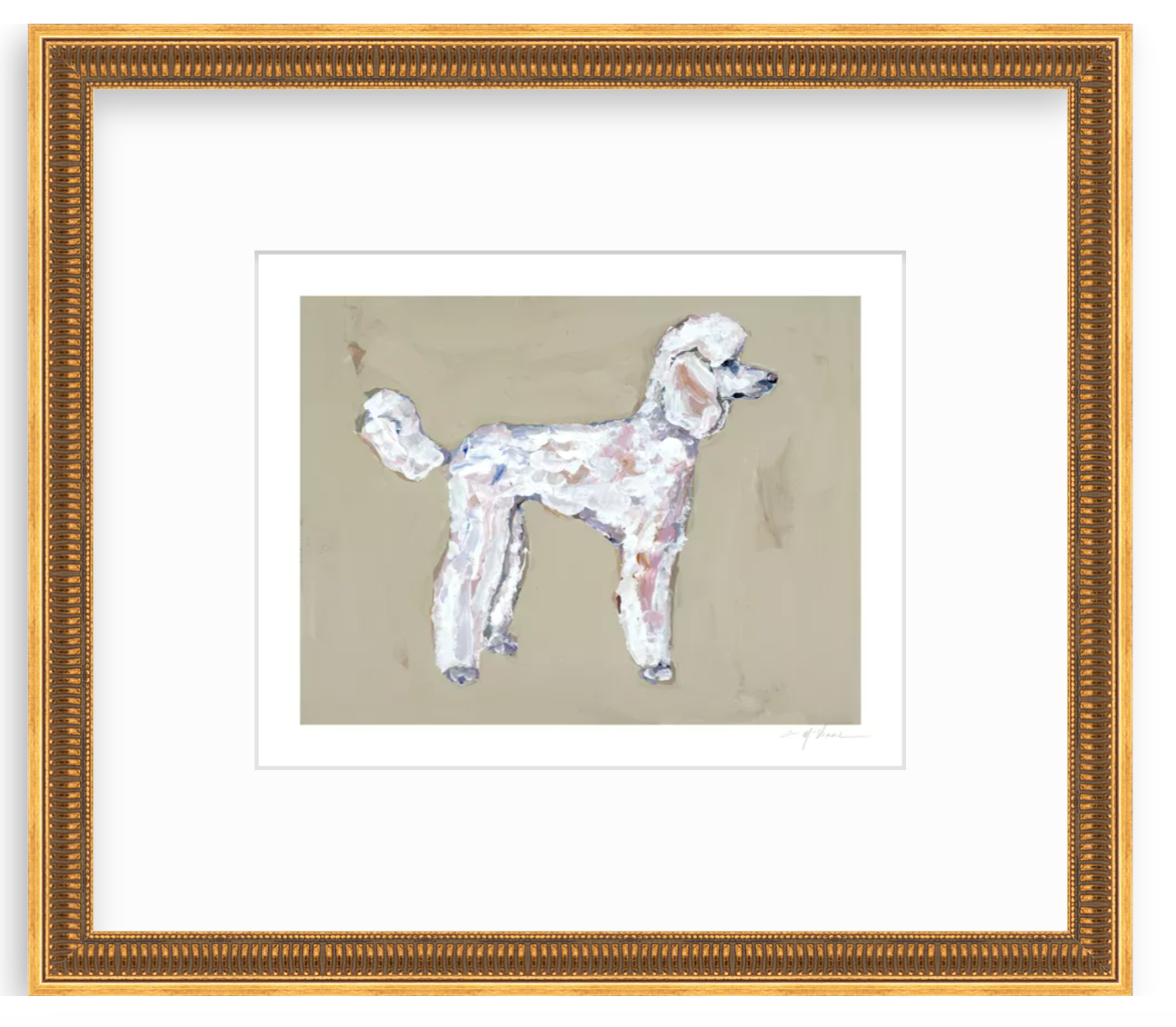 "Poodle White" on paper