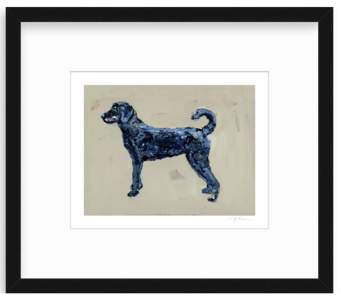"Black Labradoodle" on paper