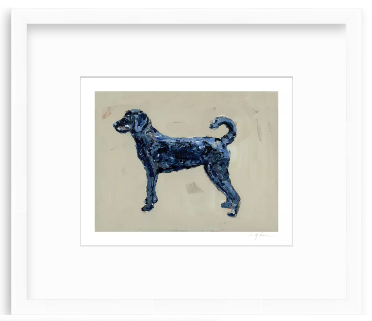 "Black Labradoodle" on paper