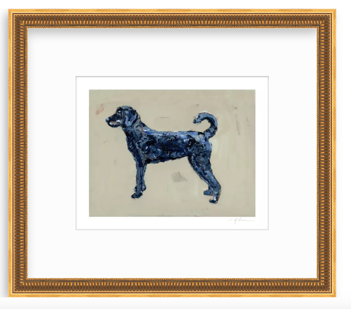 "Black Labradoodle" on paper