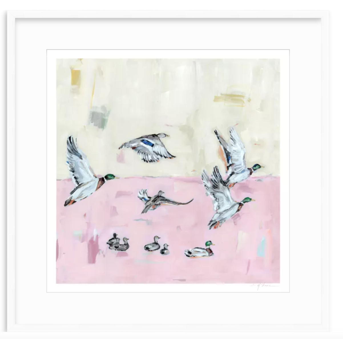 "Taking Off" PINKS on paper
