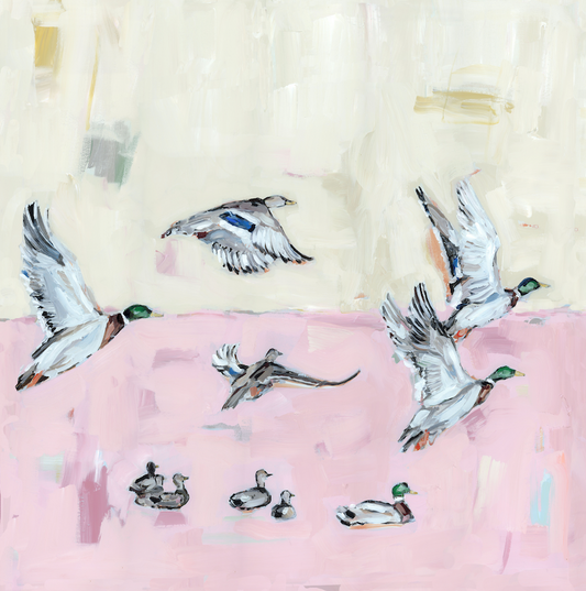 "Taking Off" PINKS on paper