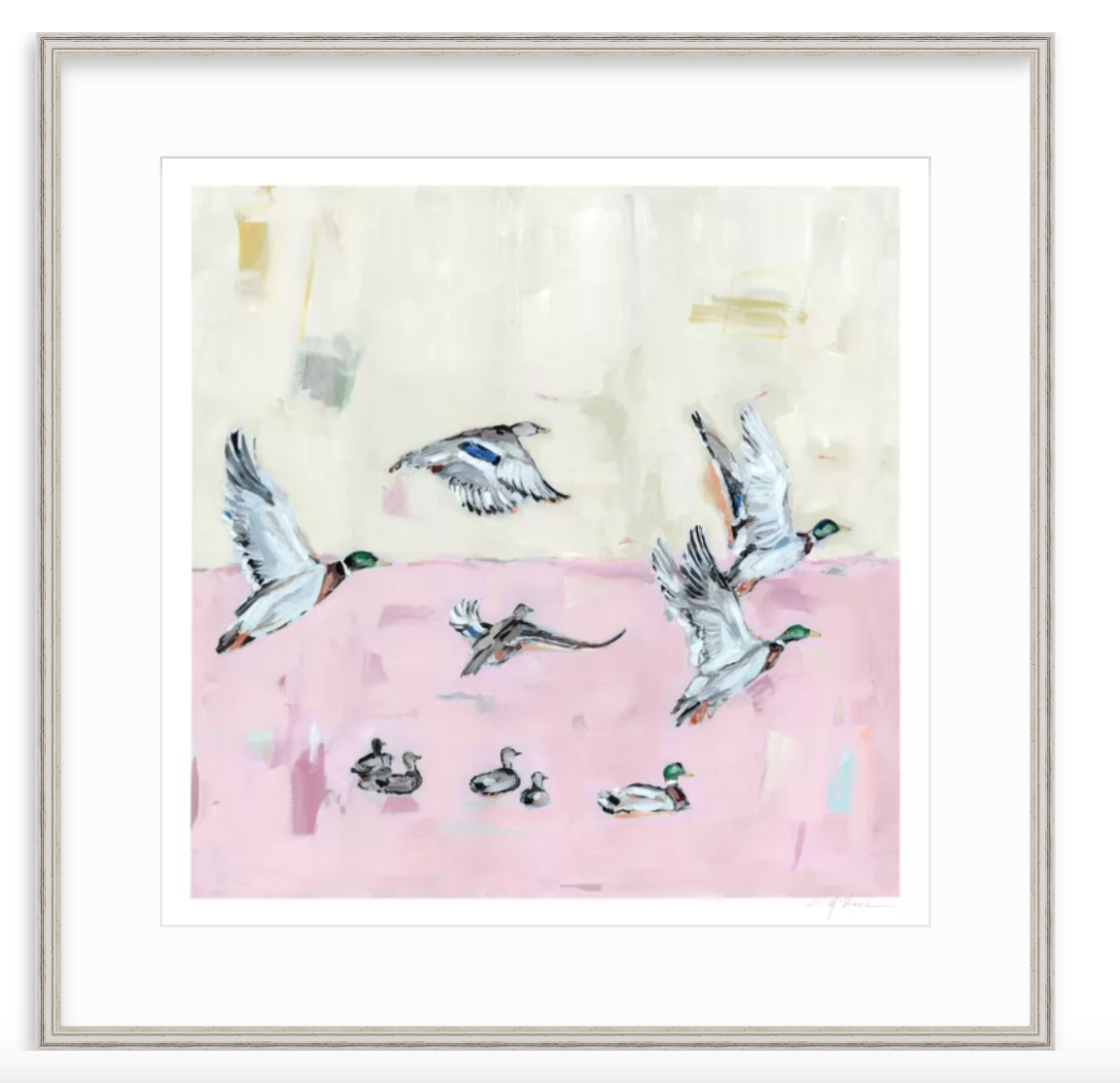 "Taking Off" PINKS on paper