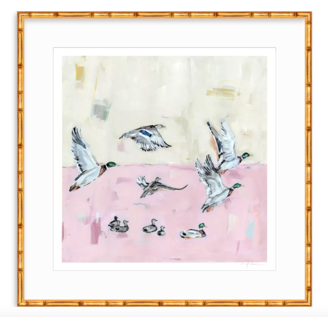 "Taking Off" PINKS on paper