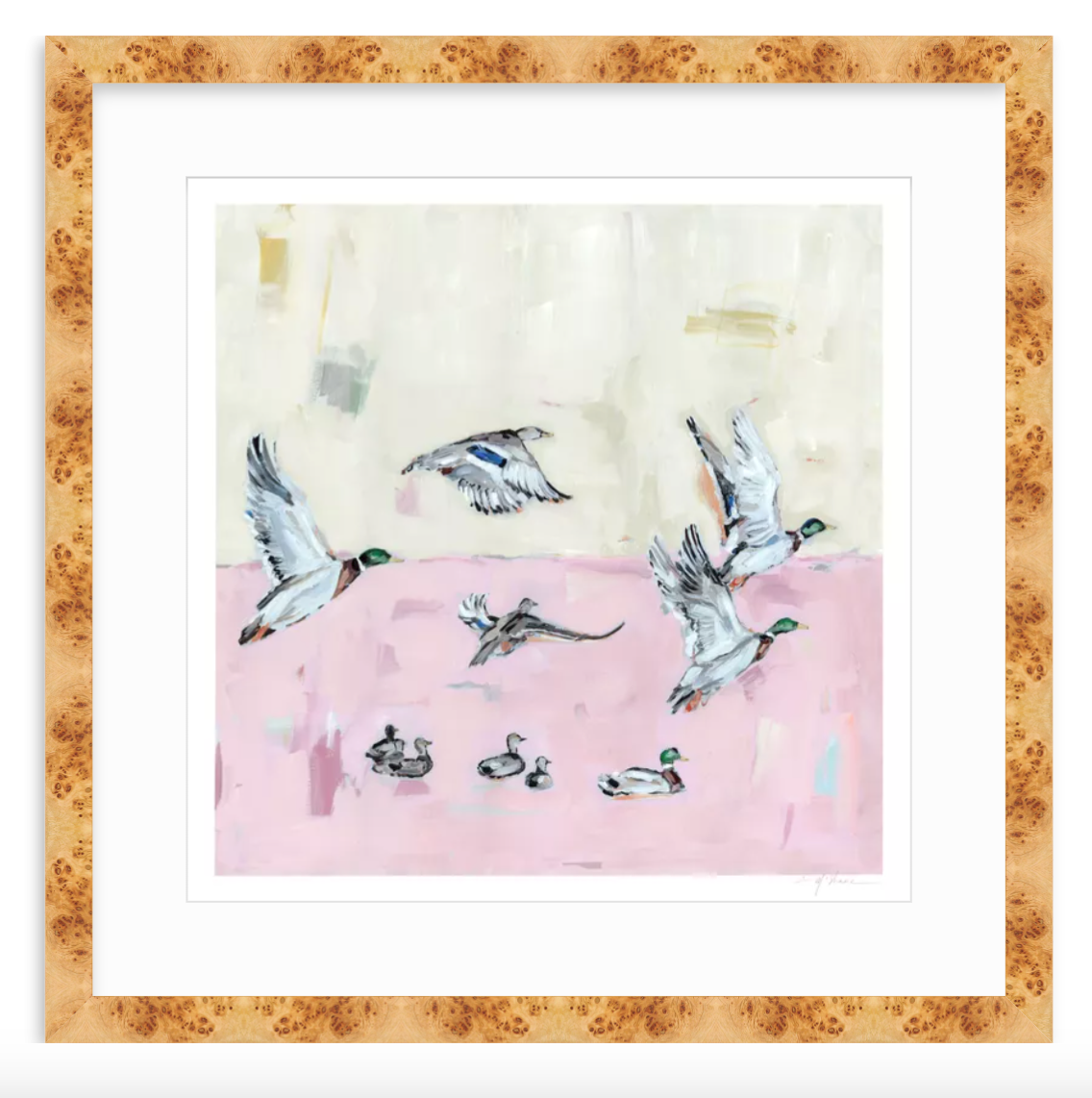 "Taking Off" PINKS on paper