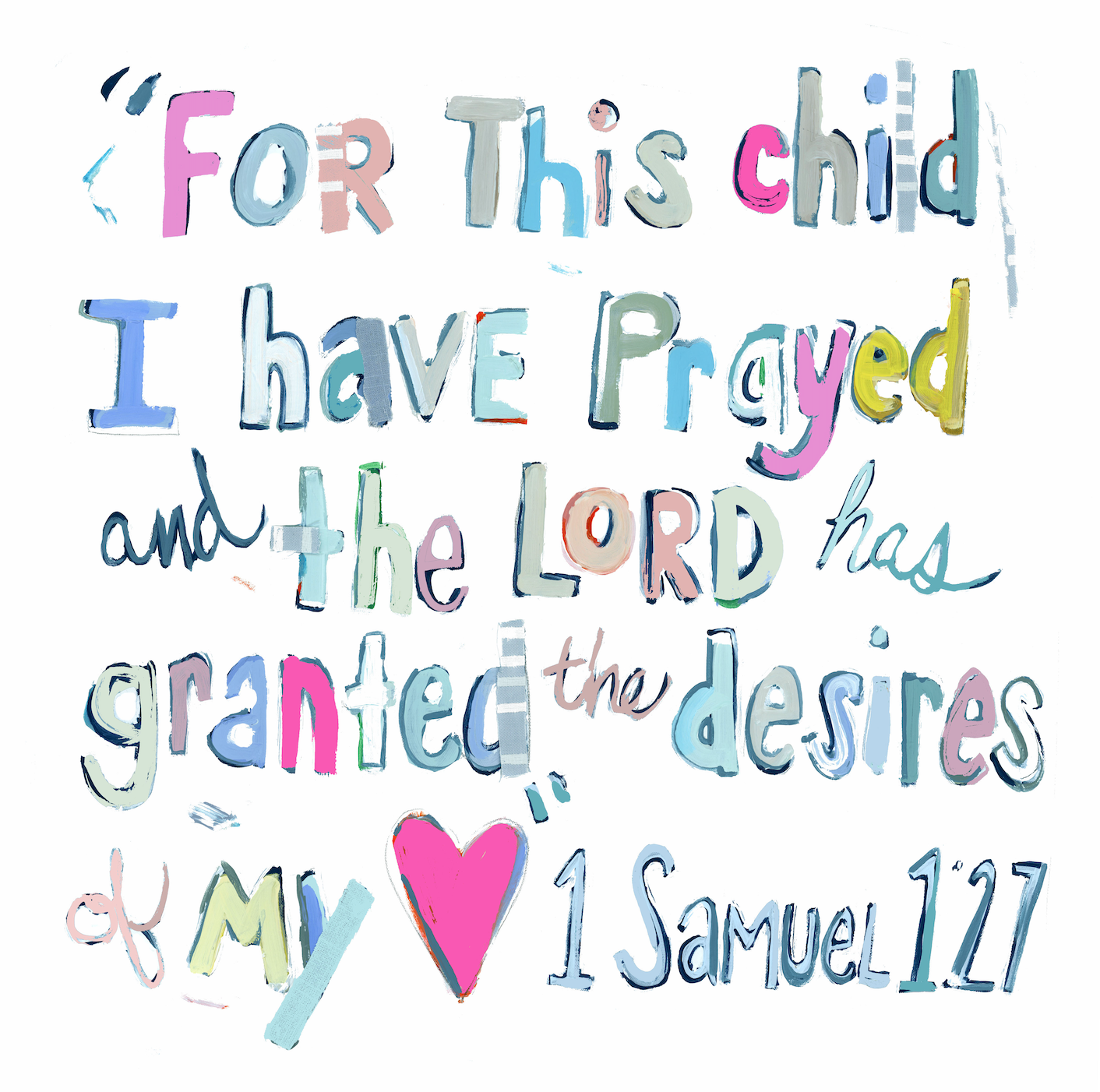 "1 Samuel 1:27" Acrylic block