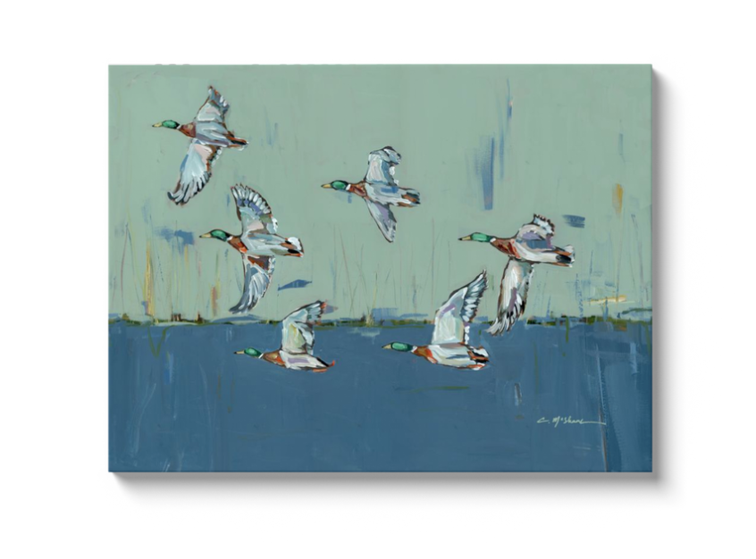 "Moody Mallards" on canvas