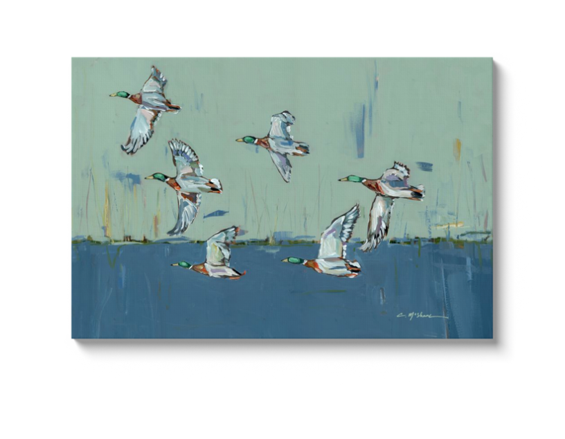 "Moody Mallards" on canvas
