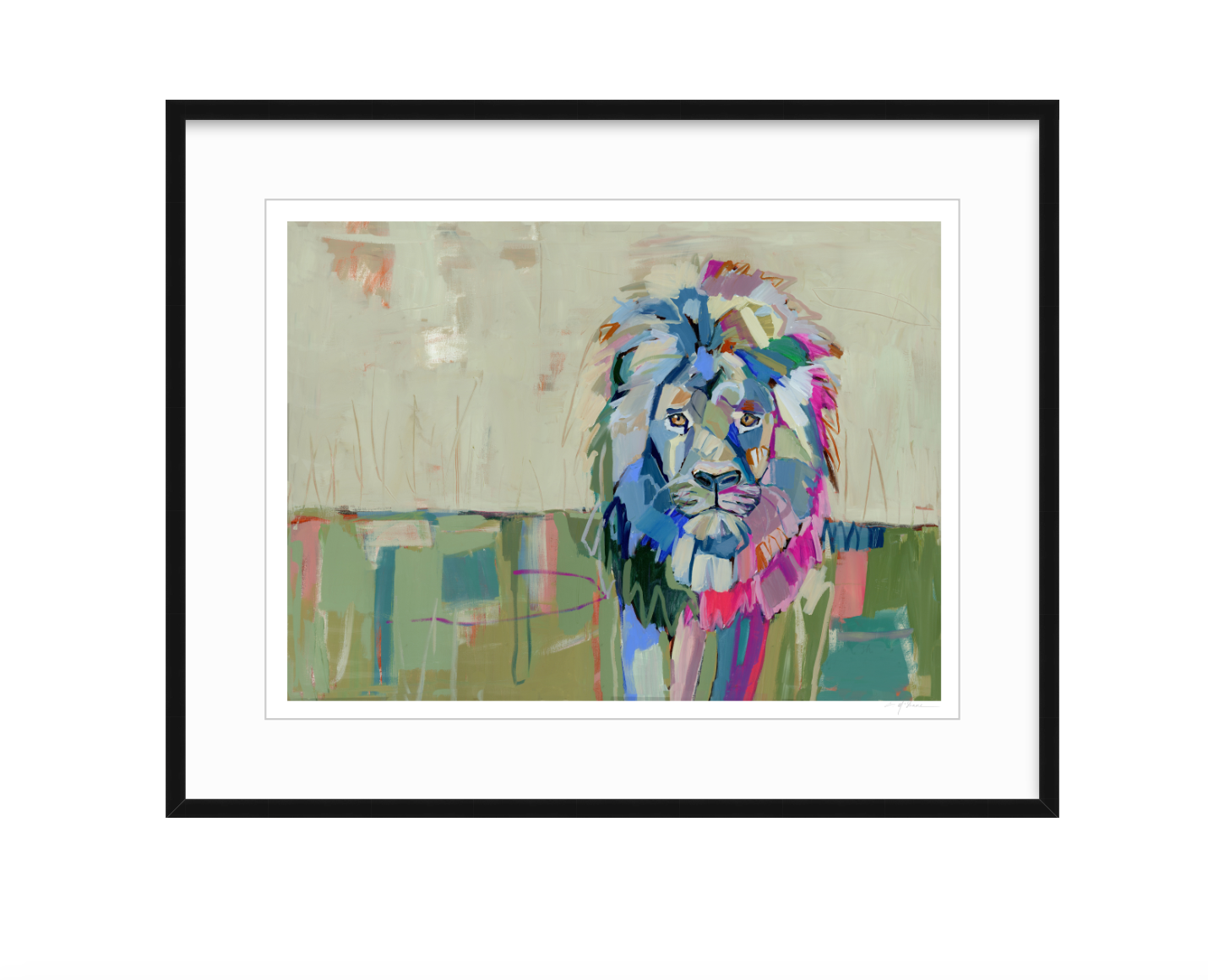 "The Noble Lion" on paper