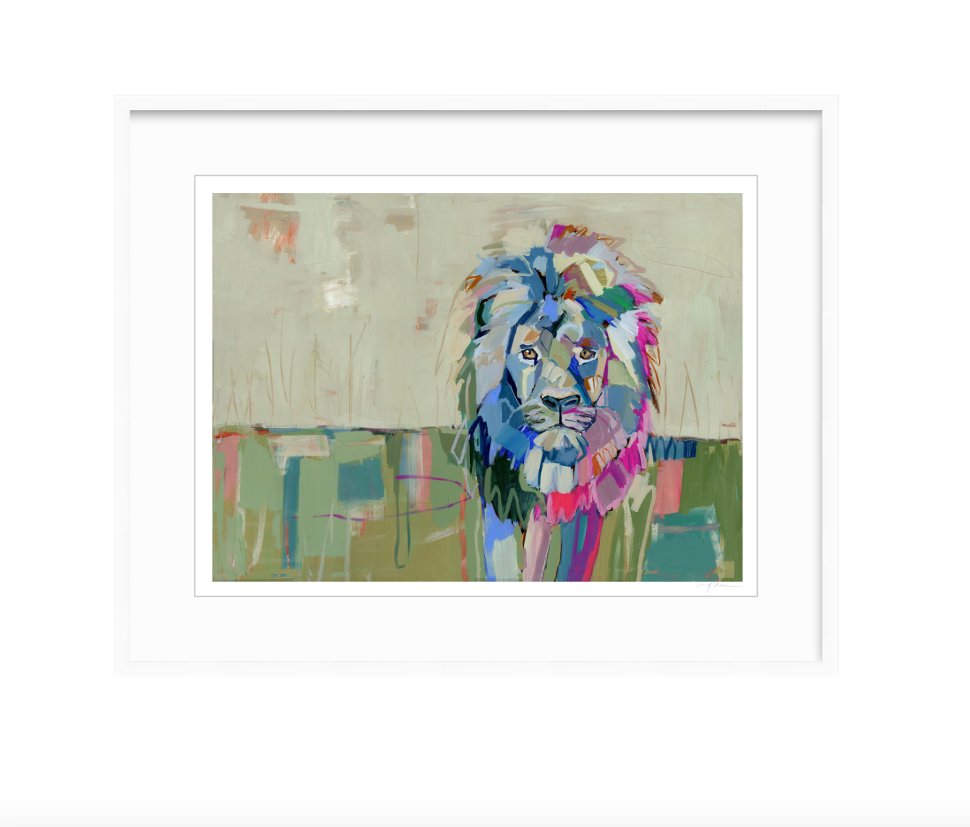 "The Noble Lion" on paper