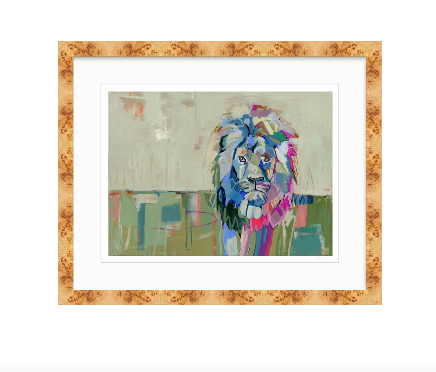 "The Noble Lion" on paper