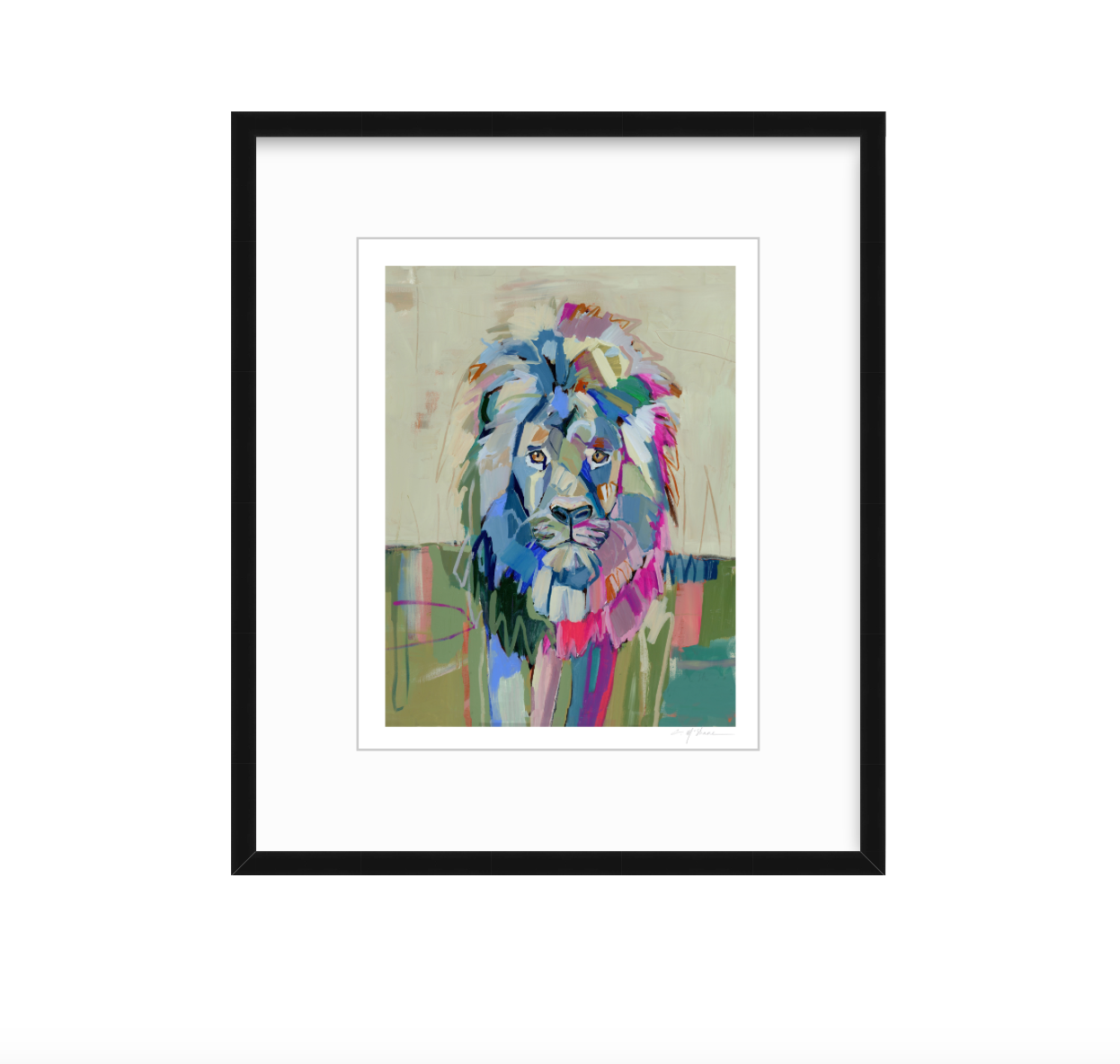 "The Noble Lion" on paper
