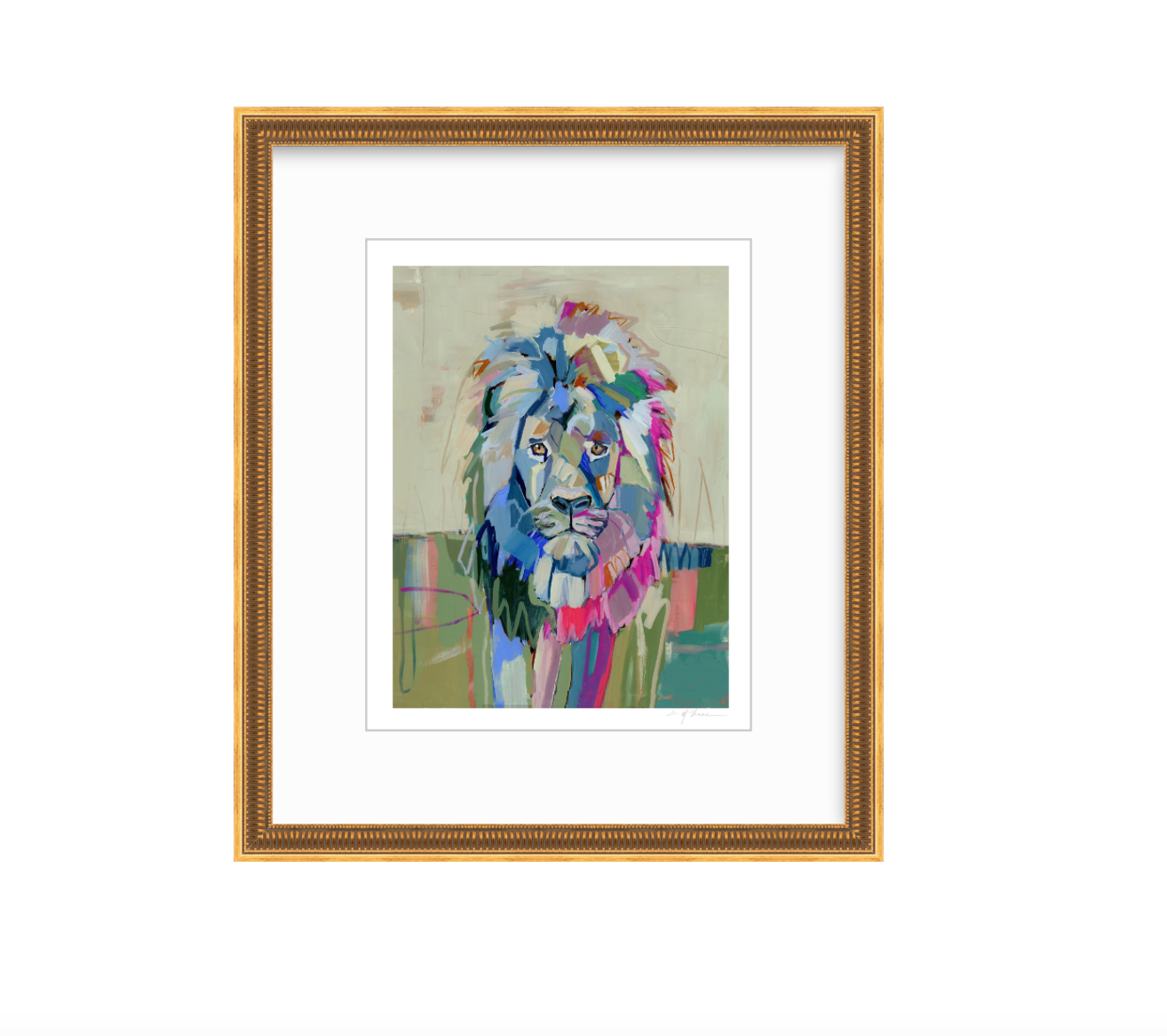"The Noble Lion" on paper