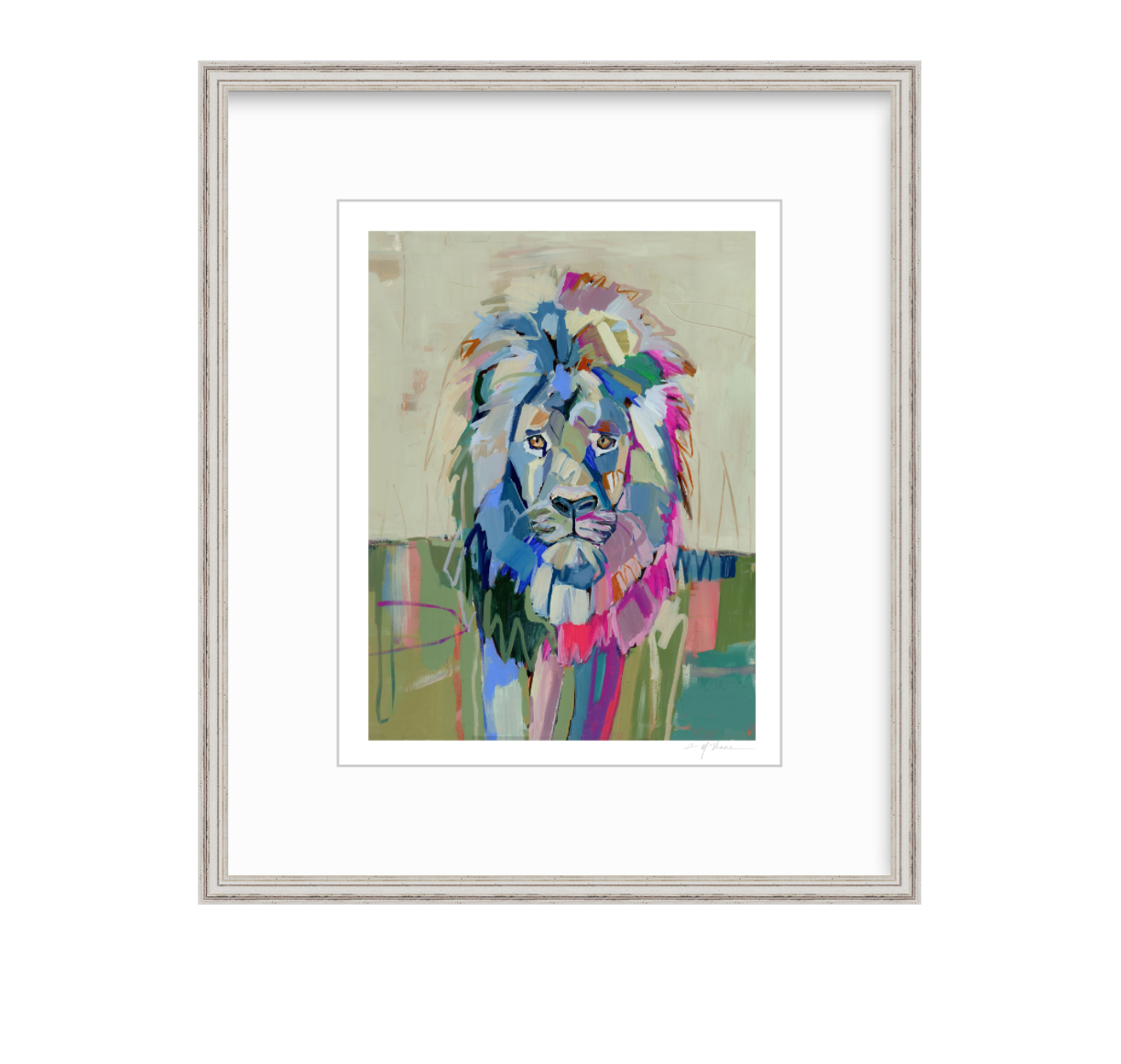 "The Noble Lion" on paper