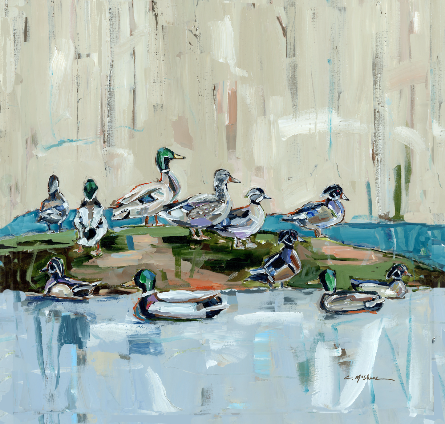 "Mound Party" on canvas