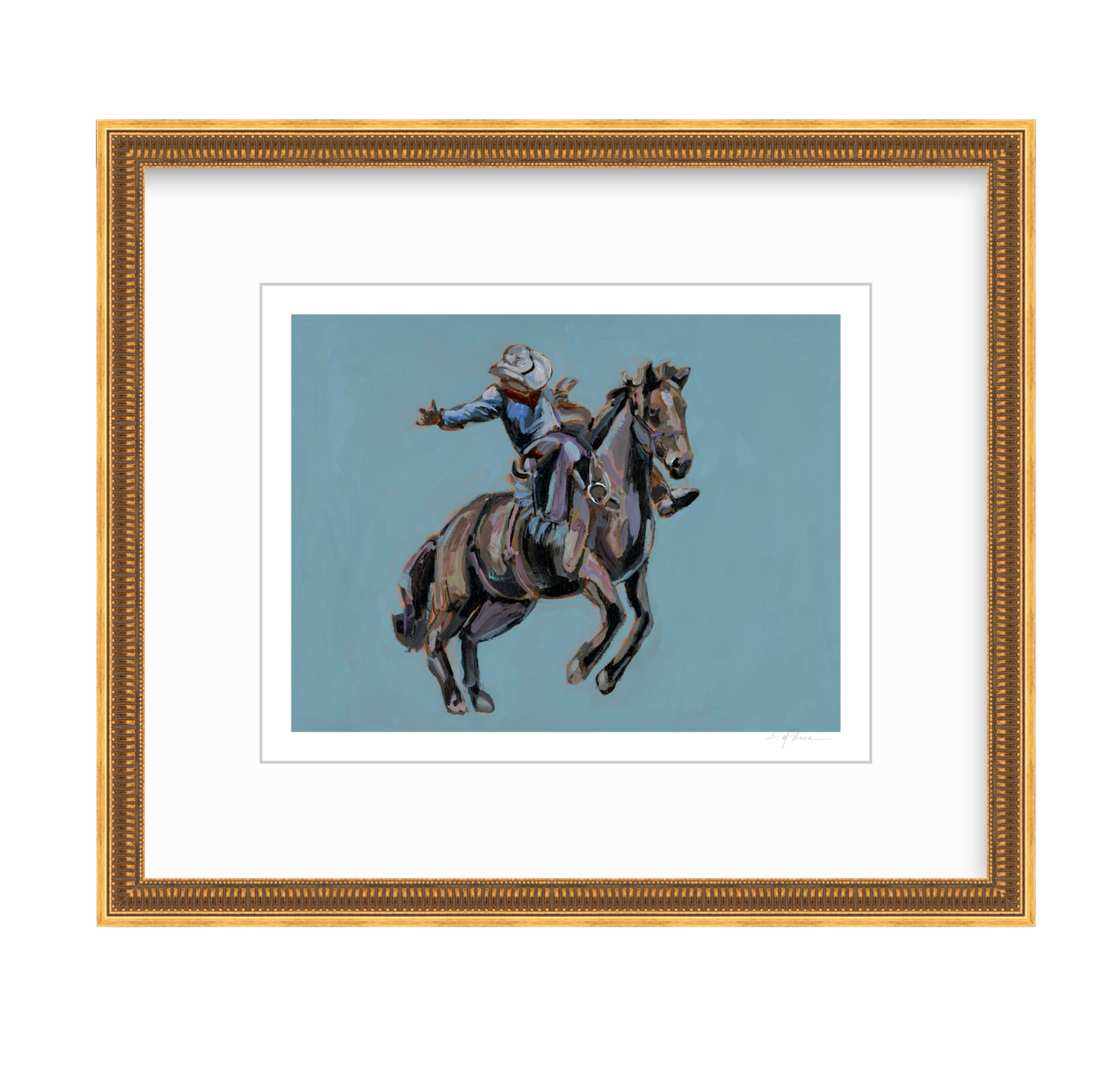 "Rodeo Cowboy" on paper