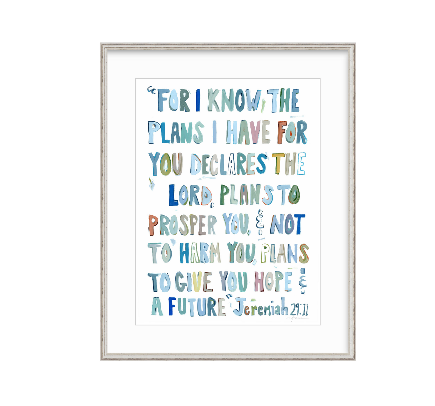 Jeremiah 29:11 BLUES on paper