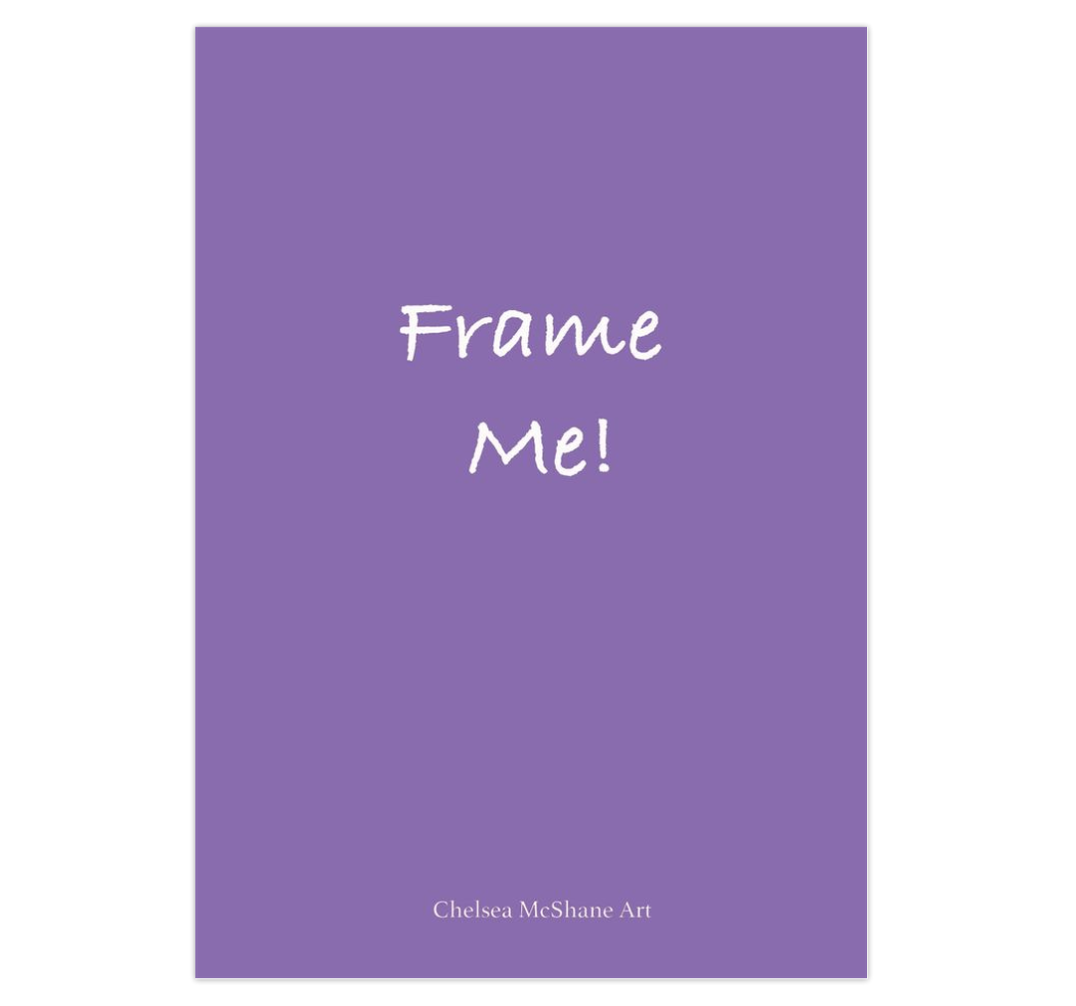 "Tiger Purple & Yellow Bow Tie" framable card