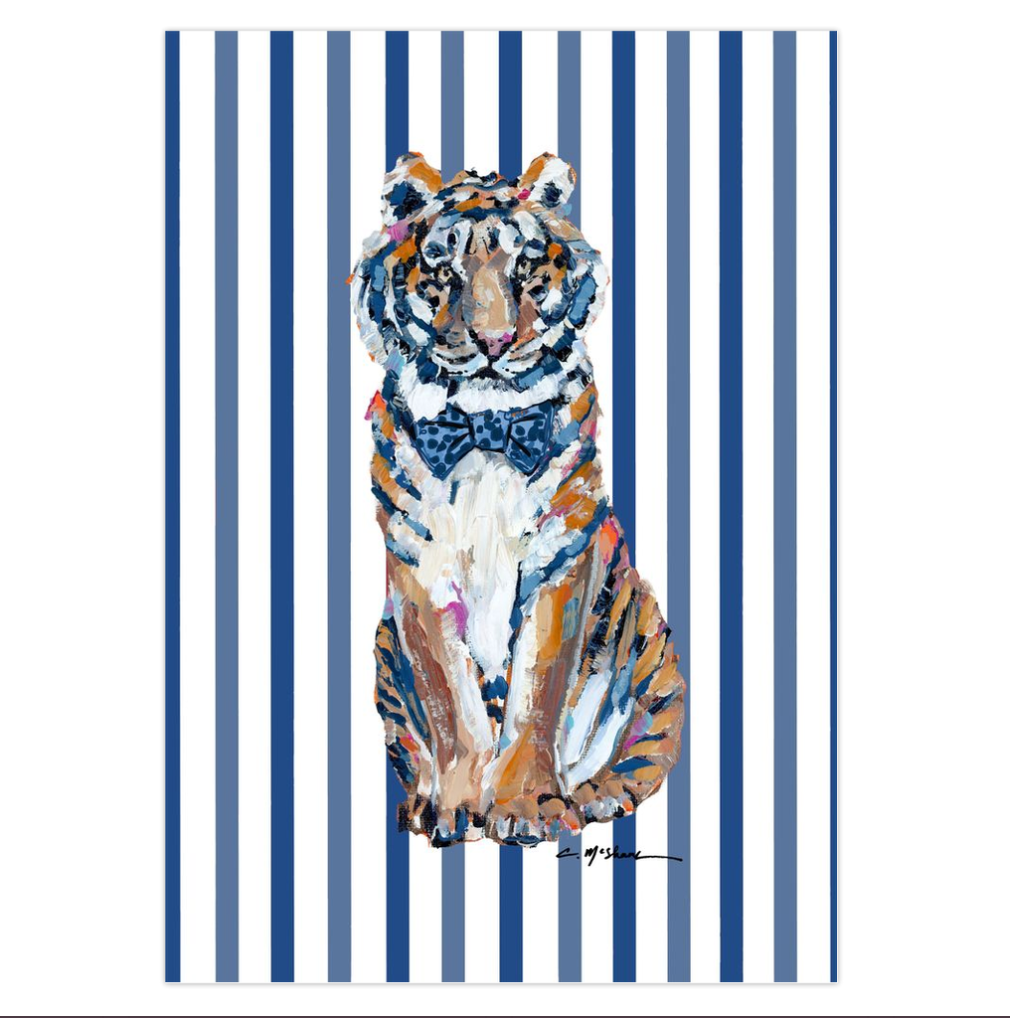 "Tiger Blues" framable card