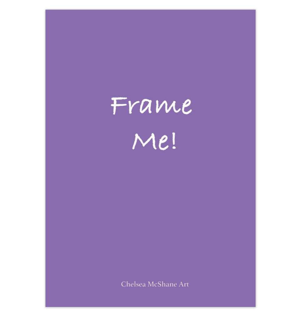 "Tiger Purple & Orange Bow Tie" framable card