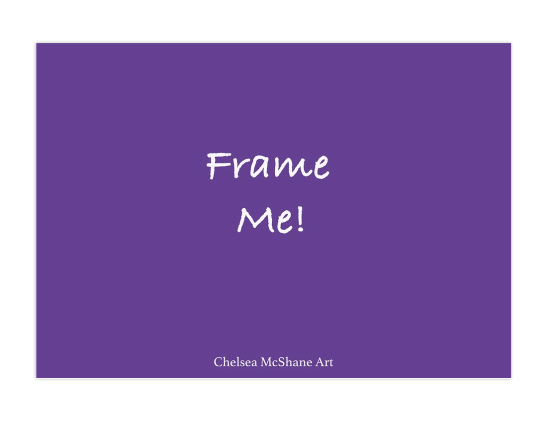 "Tiger Purple & Orange Standing" framable card