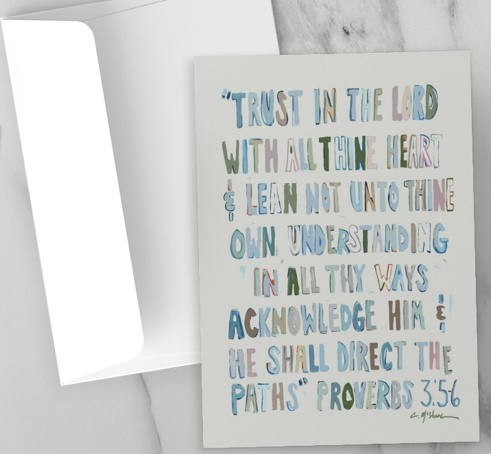 "Trust Him" framable card