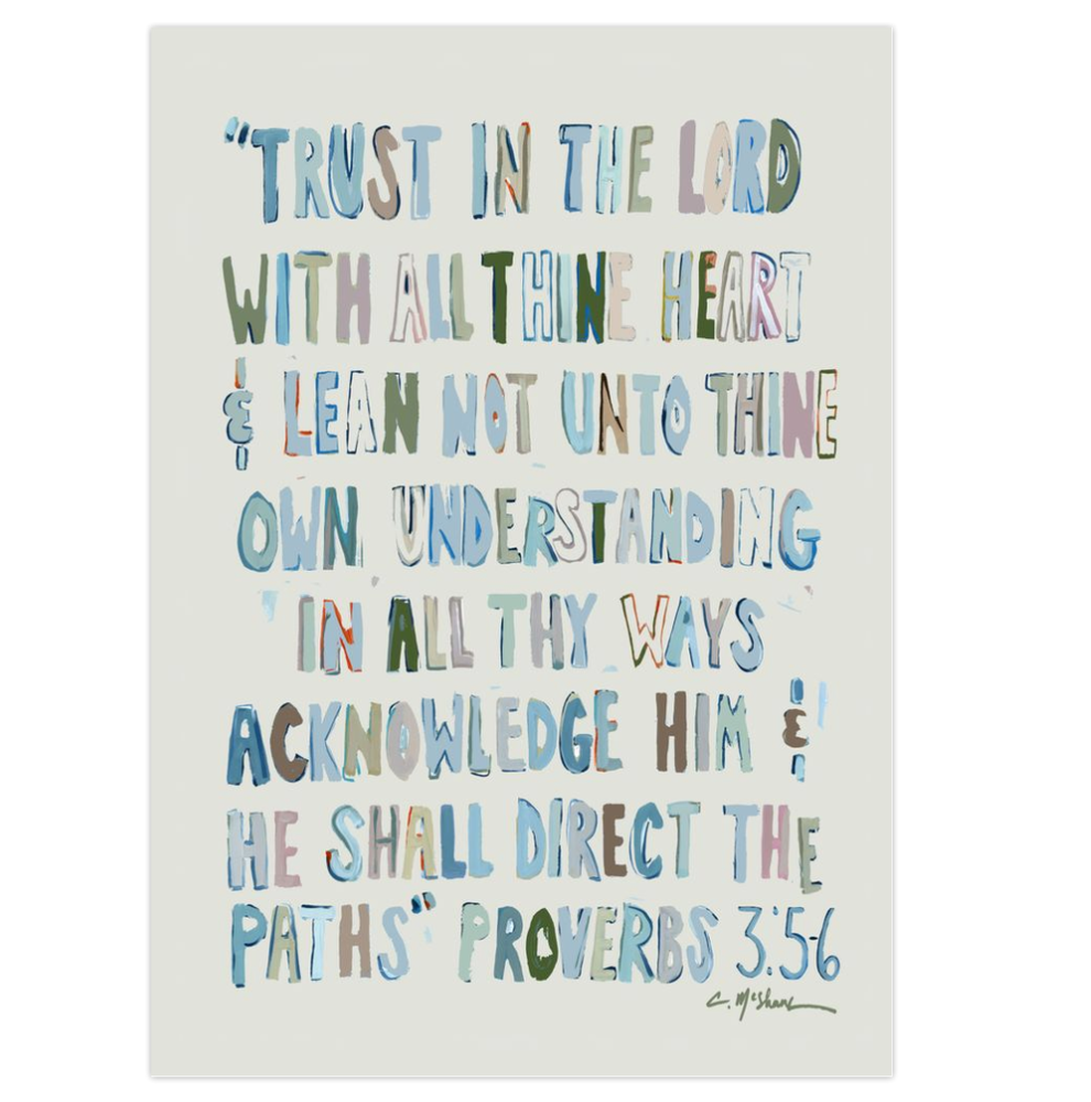 "Trust Him" framable card