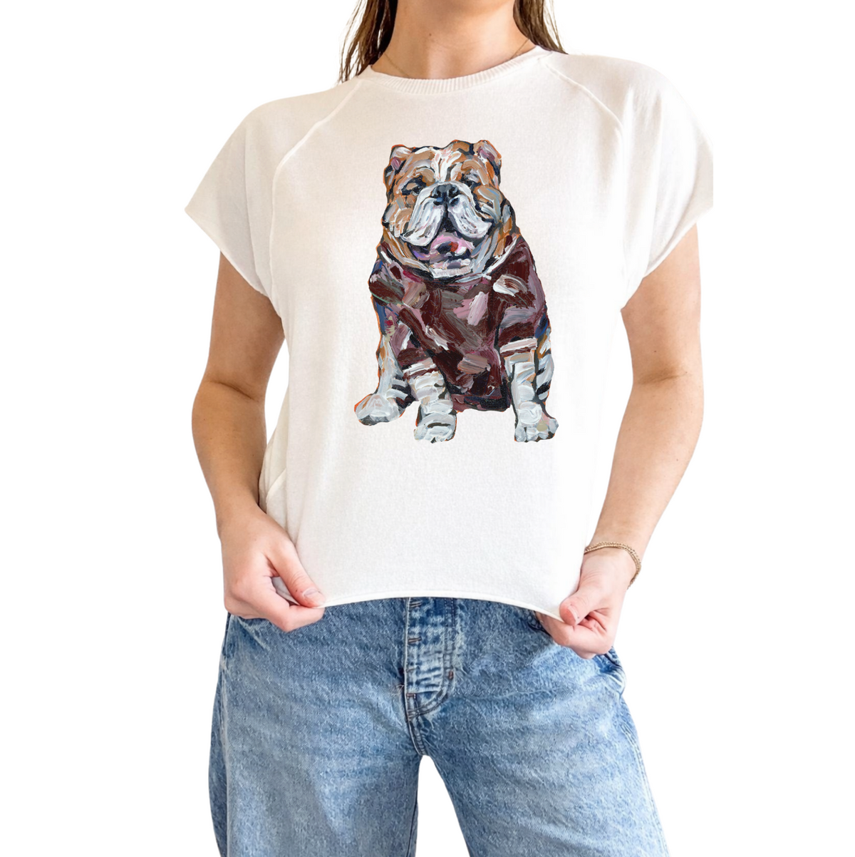 "Bulldog Maroon" Edgy Shirt