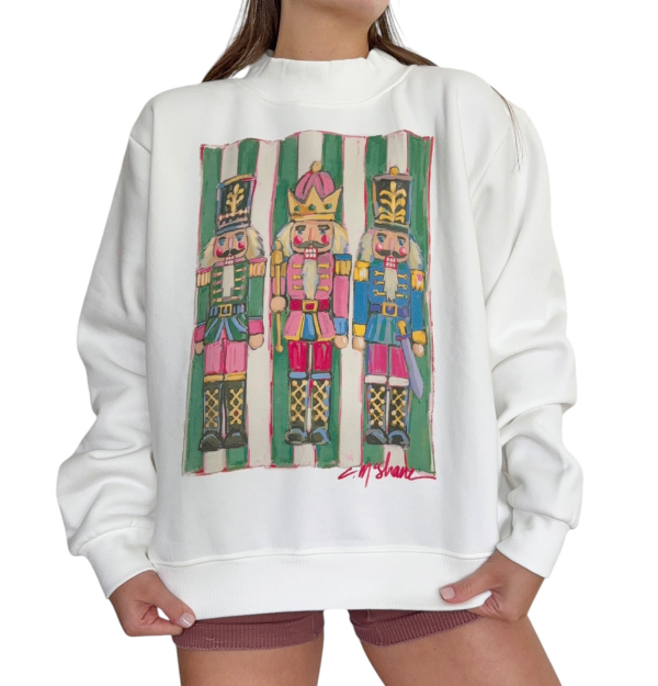 "The Nutty Bunch" Nutcrackers Mock Neck (One Size)