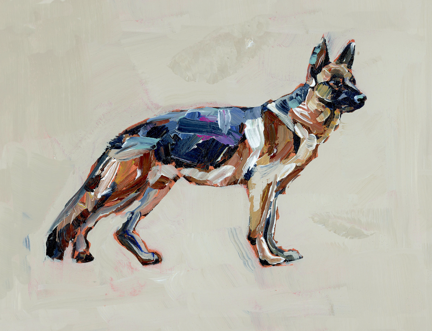 "German Shepherd" on paper