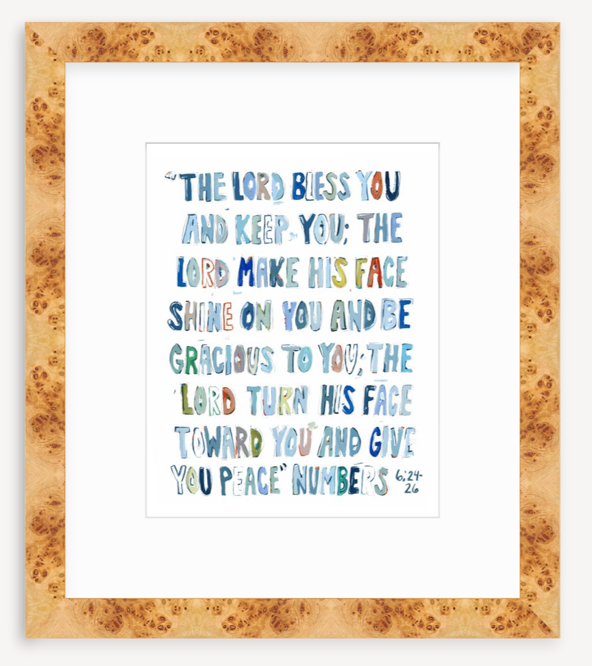 Numbers 6: 24-26 BLUES on paper