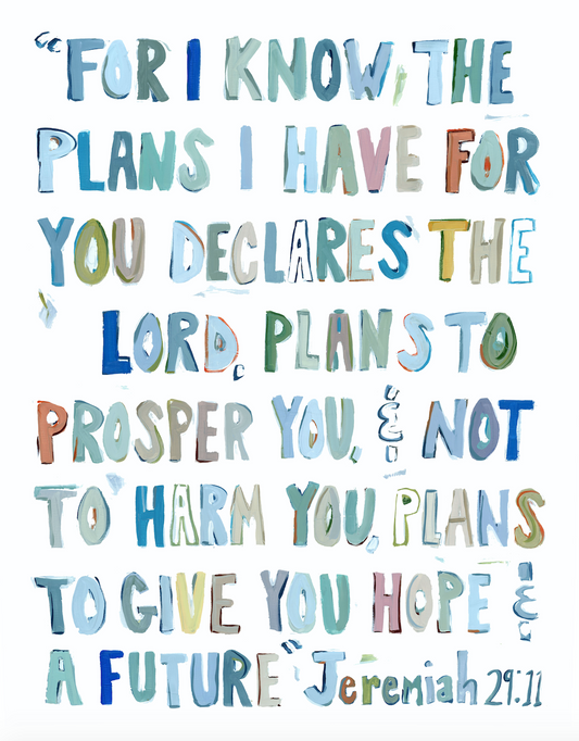 Jeremiah 29:11 BLUES on paper