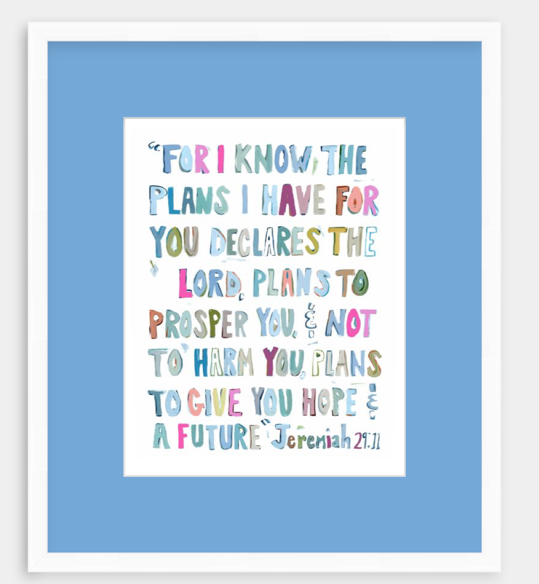 Jeremiah 29:11 PINKS on paper