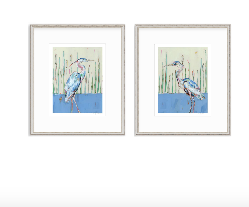 Blue Herons on paper (Set of 2)