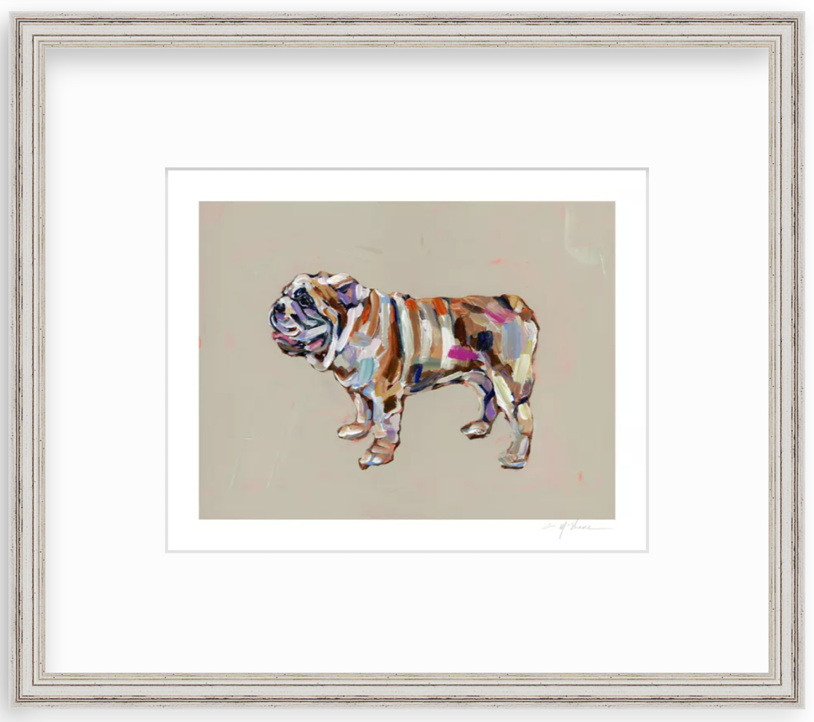 "Bulldog abstract" on paper